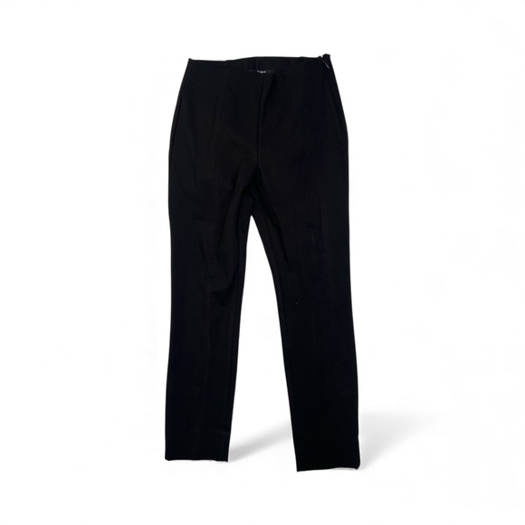 Quince | Ultra Stretch Ponte Pintuck Ankle Black Pants Size Medium Quiet Luxury - Picture 2 of 10